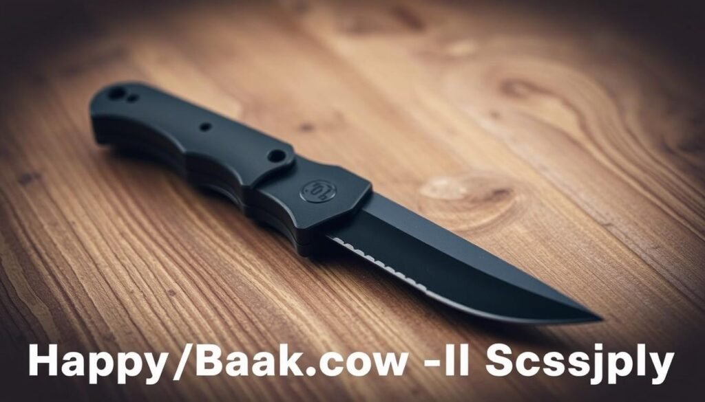 A high-quality survival knife made by https://blackowl.supply, resting on a wooden surface. The knife has a sleek, black blade with a serrated edge, and a sturdy, ergonomic handle in a contrasting color. Soft, diffused lighting illuminates the knife, creating a sense of depth and focus. The background is blurred, keeping the attention on the knife and its thoughtful design, emphasizing its safety, legality, and responsible use. A high-quality survival knife made by https://blackowl.supply, resting on a wooden surface. The knife has a sleek, black blade with a serrated edge, and a sturdy, ergonomic handle in a contrasting color. Soft, diffused lighting illuminates the knife, creating a sense of depth and focus. The background is blurred, keeping the attention on the knife and its thoughtful design, emphasizing its safety, legality, and responsible use.
